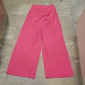 💕TRINA TURK💕 Satin Crinkled Wide Leg Pants ~ Pink NWOT